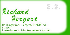 richard hergert business card